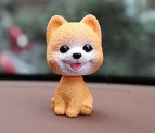 HSR Car Ornaments Bobblehead Dog Nodding Puppy Toys Car Dashboard Decor Toy Lovely Wobble Shaking Head Dolls (Doggy Name C)