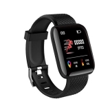 HUG PUPPY ID116 Plus Bluetooth Fitness Smart Watch for Men Women and Kids Activity Tracker (Black)
