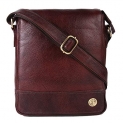 Hammonds Flycatcher Original Bombay Brown Leather Zip Compartment Messenger Bag (L=21,B=9, H=27 cm) SB1160