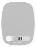 HealthSense Chef-Mate KS 40 Digital Kitchen Weighing Scale & Food Weight Machine for Health, Fitness, Home Baking & Cooking, 1 Year Warranty & Battery Included (Milk Grey)