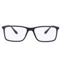 Intellilens® Square Unisex Blue Cut Spectacles With Anti-glare for Eye Protection (Zero Power, Black)