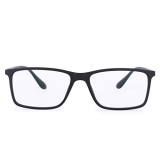 Intellilens® Square Unisex Blue Cut Spectacles With Anti-glare for Eye Protection (Zero Power, Black)