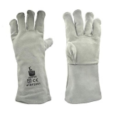 Jupiter Industries Rose Leather Gardening Gloves for for Pruning Blackberries/Thorny Bushes/Industrial Work, Small (White)