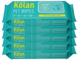 Kolan Pet Wipes/Grooming Wipes for Dogs, Cats, 60 Count (Pack of 5)