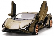 Learn With Fun 1:32 Scale DieCast Metal Model Lamborgini Sian Pull Back Car Toy with Light & Sound, Openable Hood, Trunk and Doors Best Gift for Boys and Girls Above 3 Years