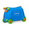 Luvlap 2 in 1 Baby/ Kids Hard top Luggage/Suitcase Trolley Cum Ride-On with Wheels, Multifunctional, Lightweight (Blue)