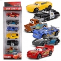 PLUSPOINT A Exclusive Die cast Metal Body Pull Back & Push n Go Set of Cars for Kids (Lightning McQueen,Cruiz Ramirez, Jackson Storm, Maytor -Smokey) Toy Vehicles (Cars3 Set of 6)
