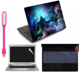 Ramiya 4 in 1 Accessories Kit for 15.6-inch Laptops Decal | Screen Guard | Silicone Keyboard Protector | and USB LED Light All Models (Upto) (LxH) : 15.6″x 10.1″