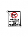 SIGN EVER No Pets Allowed On Property Information Printed Sign Sticker Home Medical College Clinic Business Hospital Factory Commercial Multicolored Sign Stickers L x H 20.00 Cm 24.00 Cm