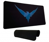 SNDIA Large Gaming Mouse Pad Soft Mat with Non-Slip Rubber Base, Stitched Edges for Laptop/Computer (Black & Blue Eagle Mouse Pad)