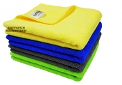 SOFTSPUN Microfiber Cloth (4pcs – 40x60cms -340GSM) Multi-colour, Super Soft Absorbent Cleaning Towels Cleans & Polishes everything in your home