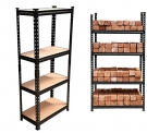STAR WORK Adjustable Section Rack & Shelves Industrial Storage Shelving Unit Boltless Rivet Rack Adjustable Industrial Storage Shelving Unit [MADE IN INDIA] [(4 -SECTION) 4’6″ [H] X 2′ [L] X 1 [D]]