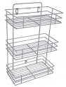 Satguru Kitchen Racks and Shelves for Wall Multipurpose Storage Shelf/Spice Rack Kitchen Organizer for Kitchen and Bathroom Heavy Grade Stainless Steel Multi Rack Single (Tripal layer)