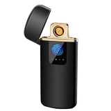 Shaarq Windproof Fingerprint Finger Sensor Touch Induction Rechargeable Electronic Cigarette Lighter USB Electric with led