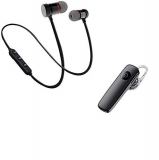 TEVOTALK Combo Wireless Magnet Bluetooth Earphone Headphone with Mic, Stereo Sound with Music Sports Wireless Bluetooth Headset Compatible with All Android and Apple Phone Devices
