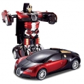 Tec Tavakkal® Battery Operated Converting Car to Robot, Robot to Car Automatically,Robot Toy, with Light and Sound for Kids Indoor and Outdoor 3 Year