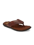 UNDERROUTE Men’s Faux Leather Fashion Slippers with Orthopaedic Footbed