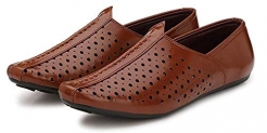 VON HUETTE Men’s Brown Handmade Traditional Jutti Shoes